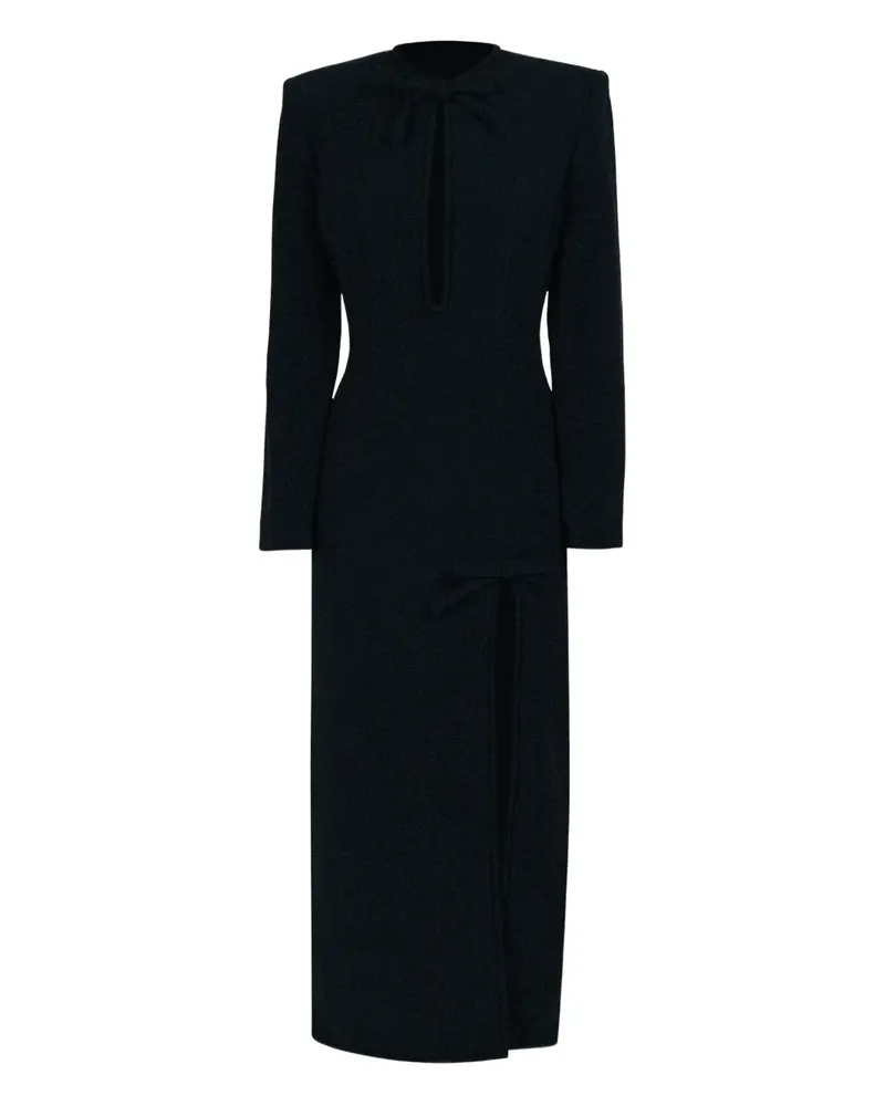 Rowen Rose bow-detail long dress - Schwarz Schwarz