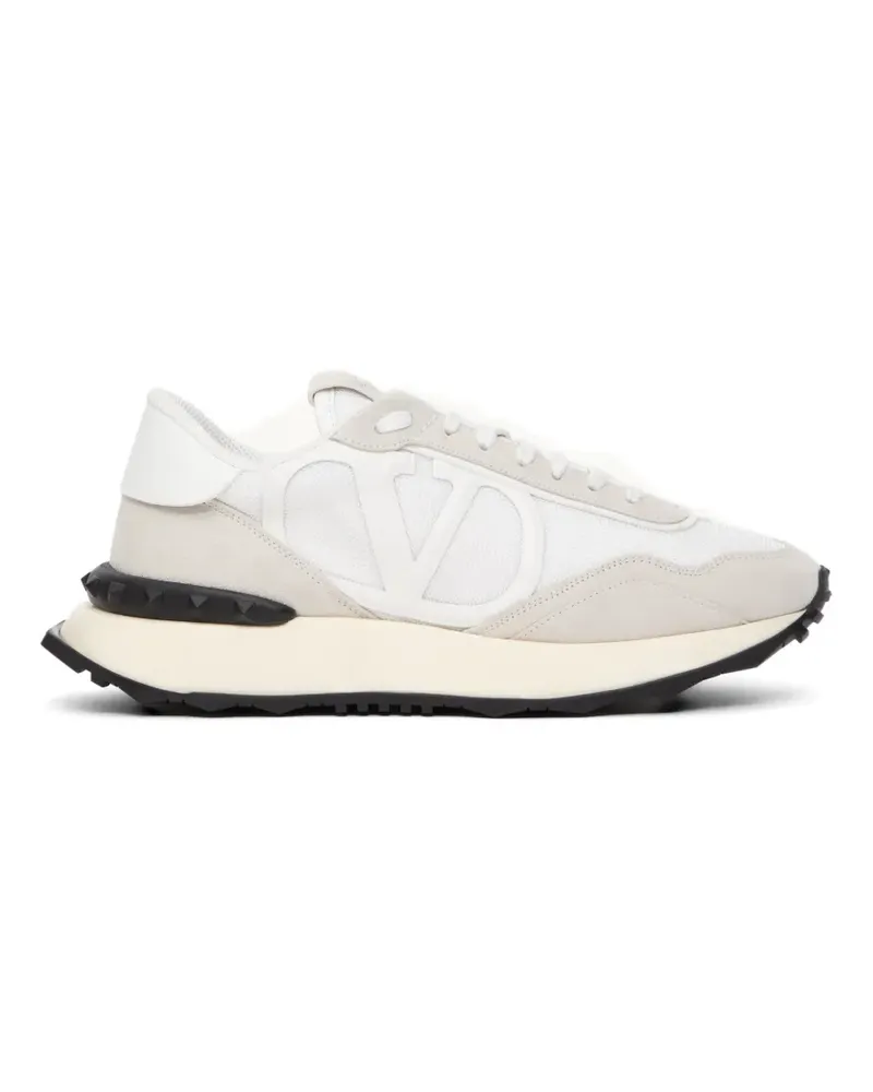 Valentino Garavani Netrunner fabric and suede trainers - Weiß Weiß