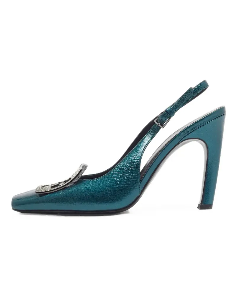 Tory Burch Pave slingback pumps - Blau Blau