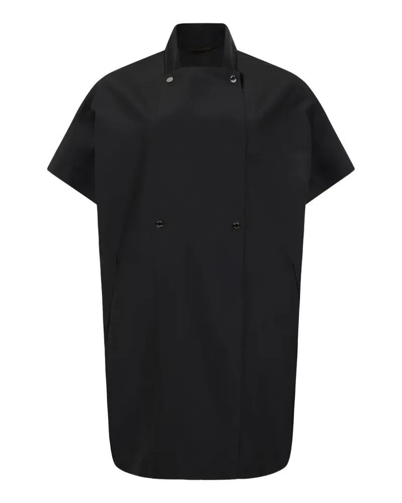 MOORER Doppelreihiger Mantel - Schwarz Schwarz