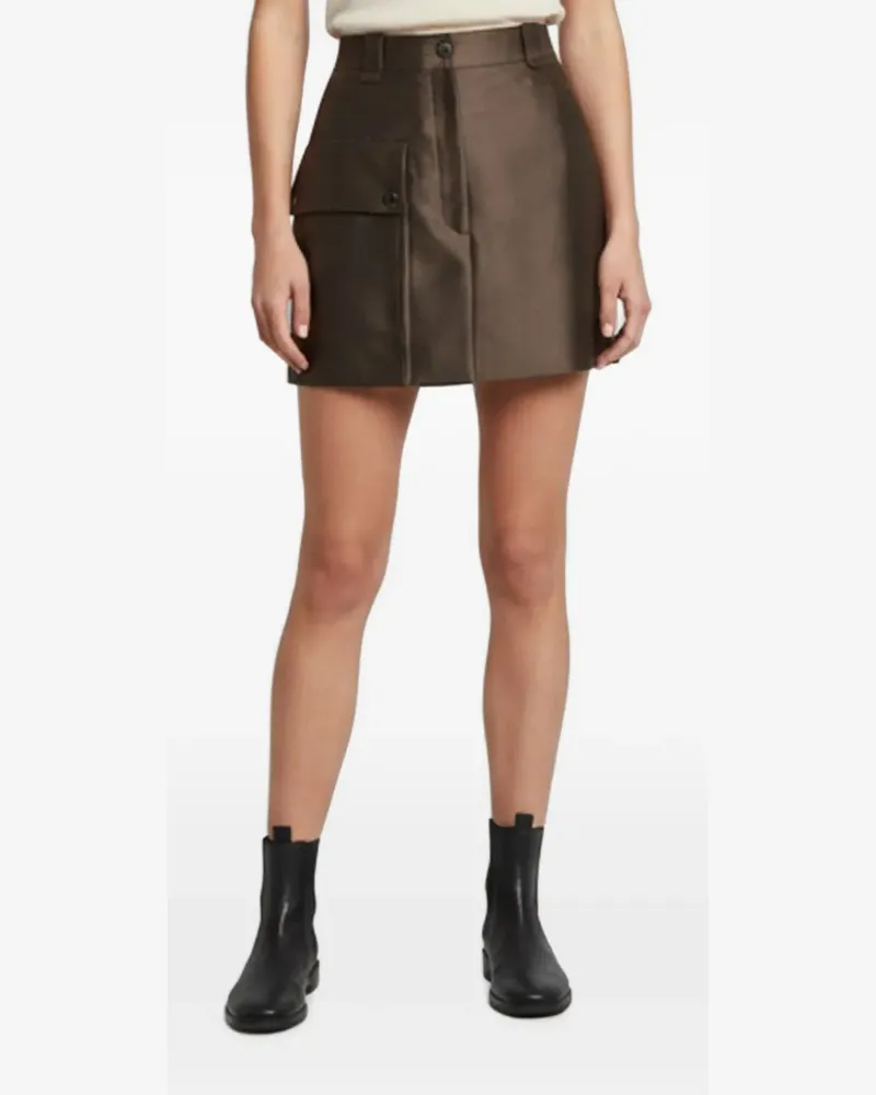 Sandro flap-pocket mini skirt - Braun Braun