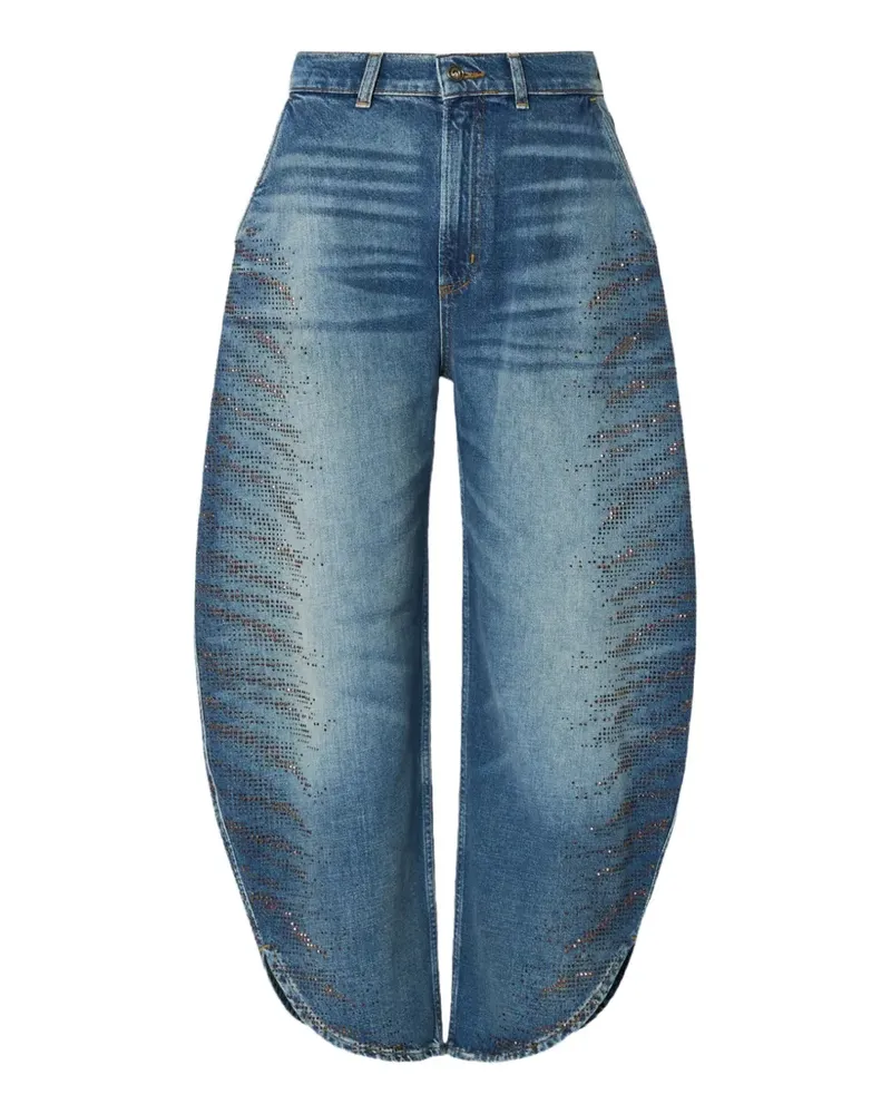 Liu Jo rhinestone-embellished faded jeans - Blau Blau
