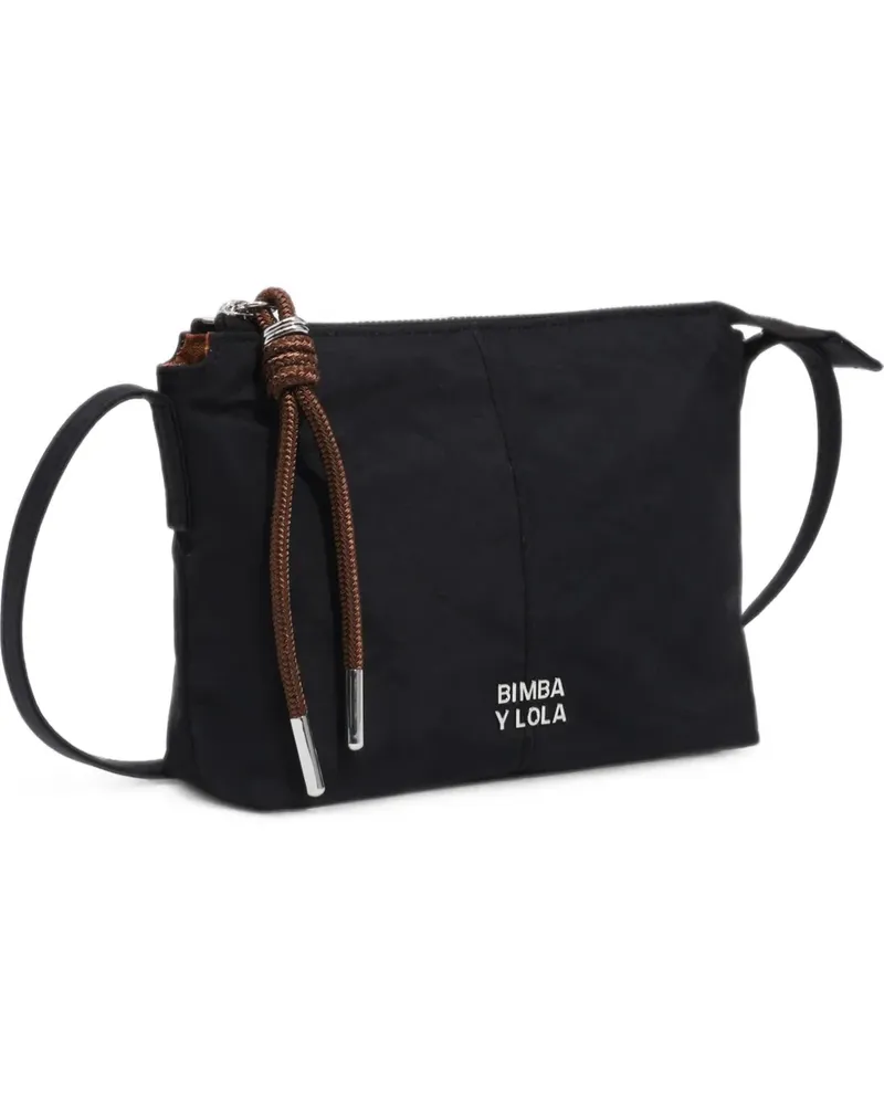 BIMBA Y LOLA Mini Umhängetasche aus Nylon - Schwarz Schwarz