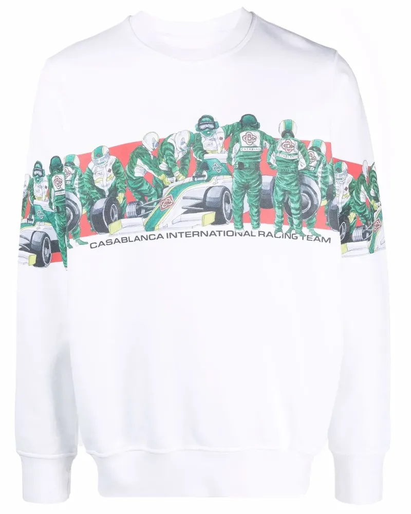 Casablanca Paris Sweatshirt mit grafischem Print - Weiß Weiß