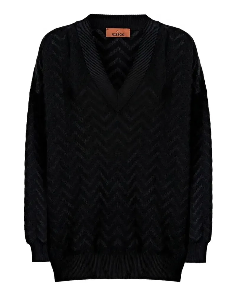 Missoni Pullover mit V-Ausschnitt - Schwarz Schwarz