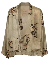 Uma Wang Jacke mit Drachen-Print Nude