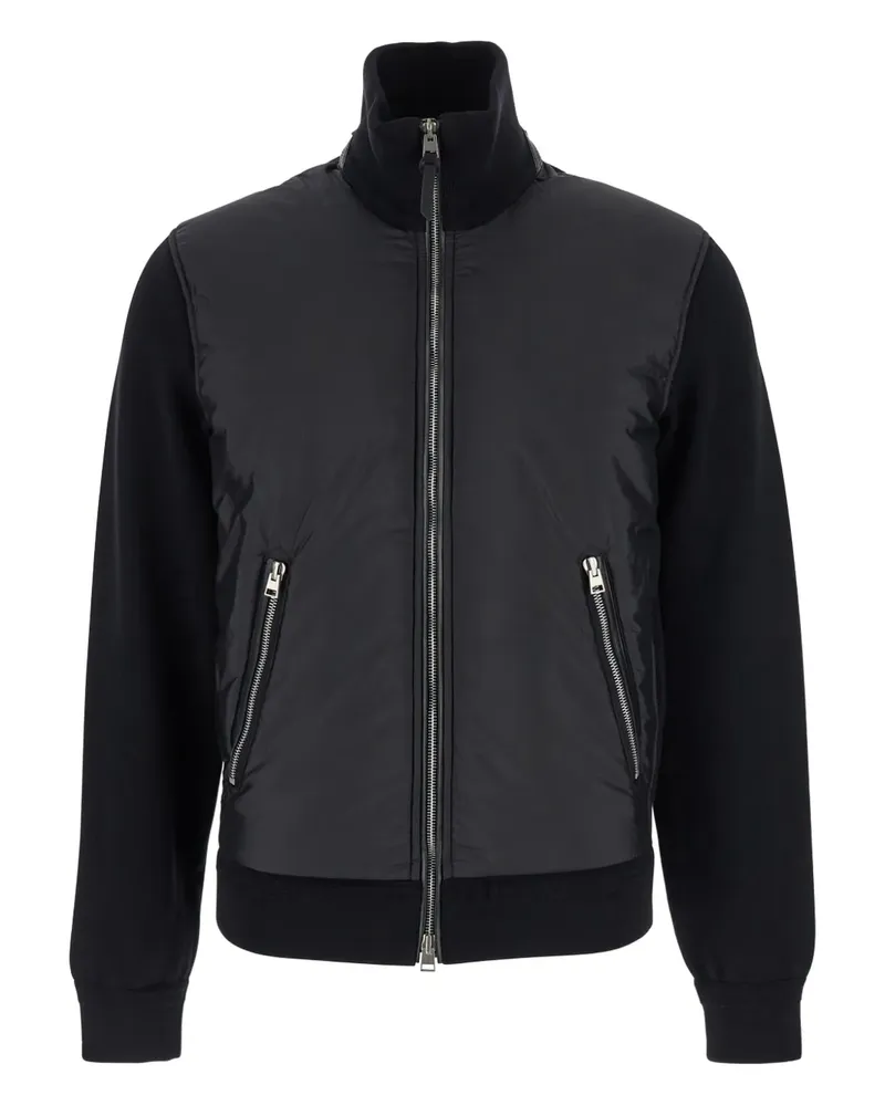 Tom Ford Gestrickte Bomberjacke mit Einsätzen - Schwarz Schwarz