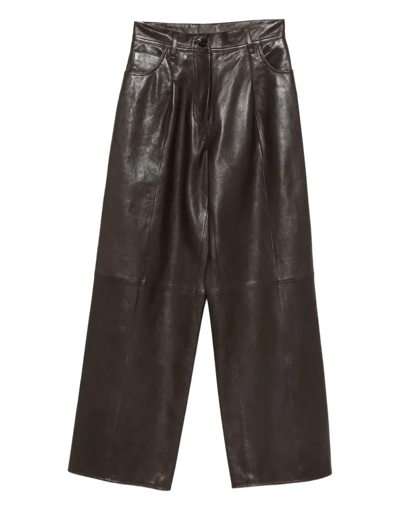 forte_forte Hose aus Leder - Braun Braun