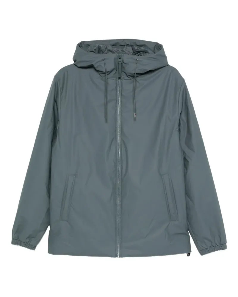 RAINS hooded zip-front rain jacket - Grau Grau