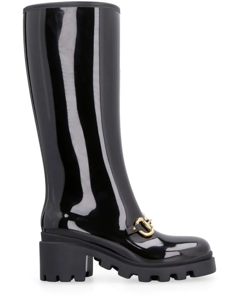 Gucci Kniehohe Stiefel - Schwarz Schwarz