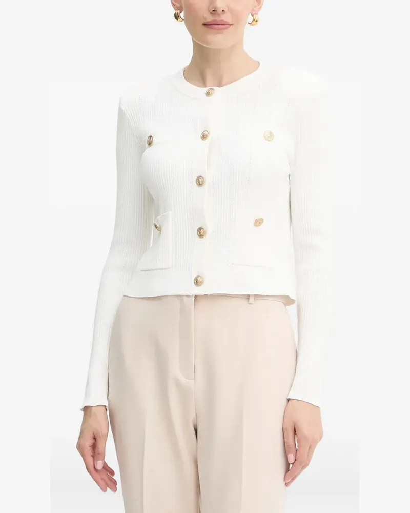 Guess Gerippter Cardigan - Weiß Weiß
