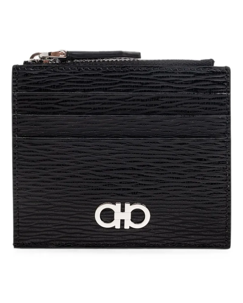 Ferragamo Gancini Set aus Kartenetui und Schlüsselanhänger - Schwarz Schwarz