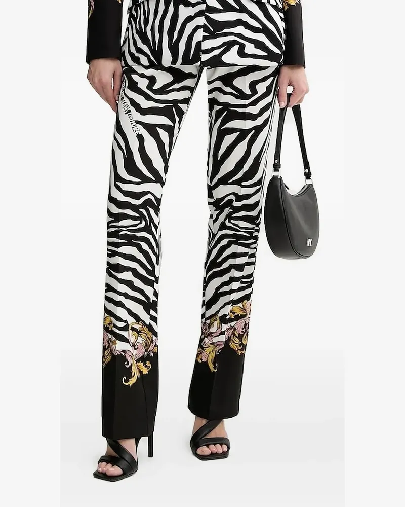 Versace Jeans Hose mit Zebra-Print - Schwarz Schwarz