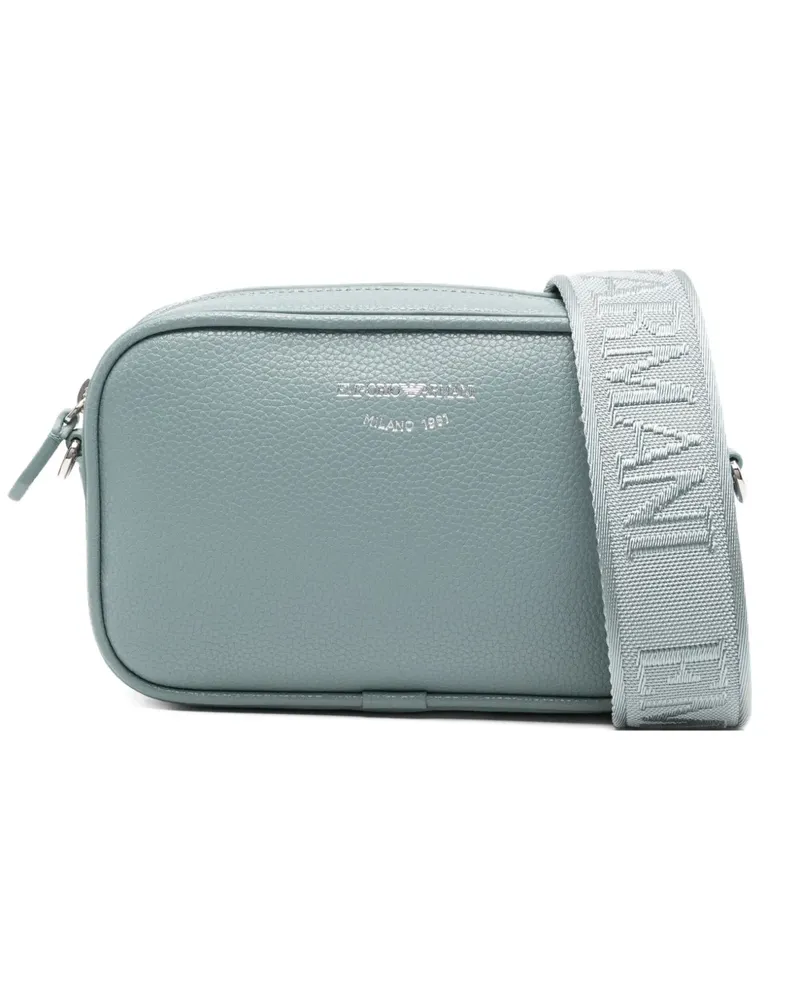 Emporio Armani mini logo-strap shoulder bag - Blau Blau
