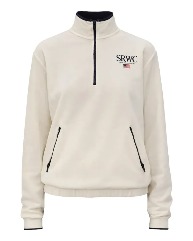 SPORTY & RICH half-zip fleece jacket - Nude Nude