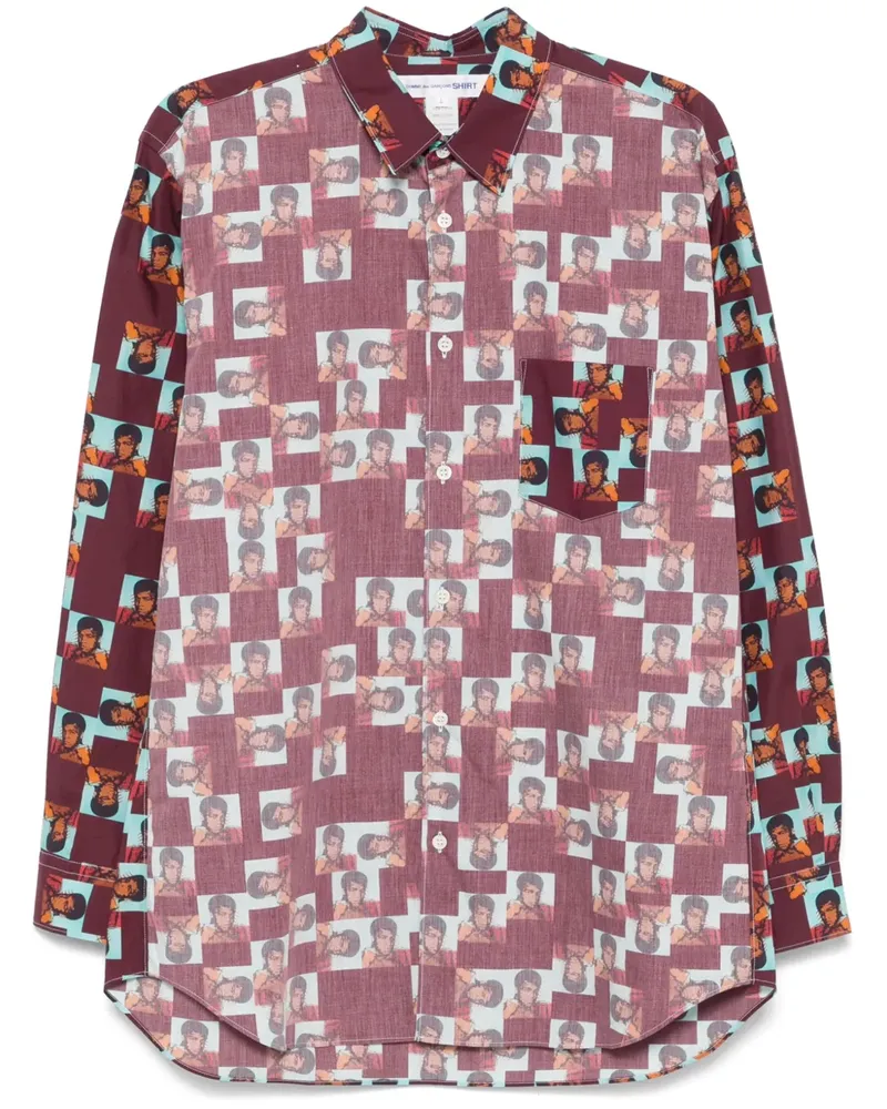 Comme des Garçons Hemd mit Pop-Art-Print - Violett Violett
