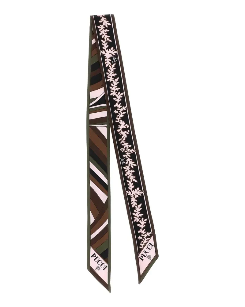 Emilio Pucci mixed-print scarf - Braun Braun