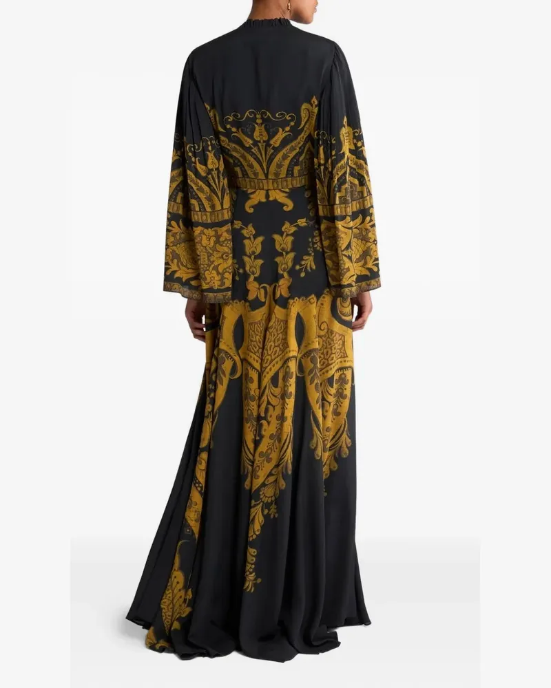 Etro Ausgestelltes Maxikleid - Schwarz Schwarz