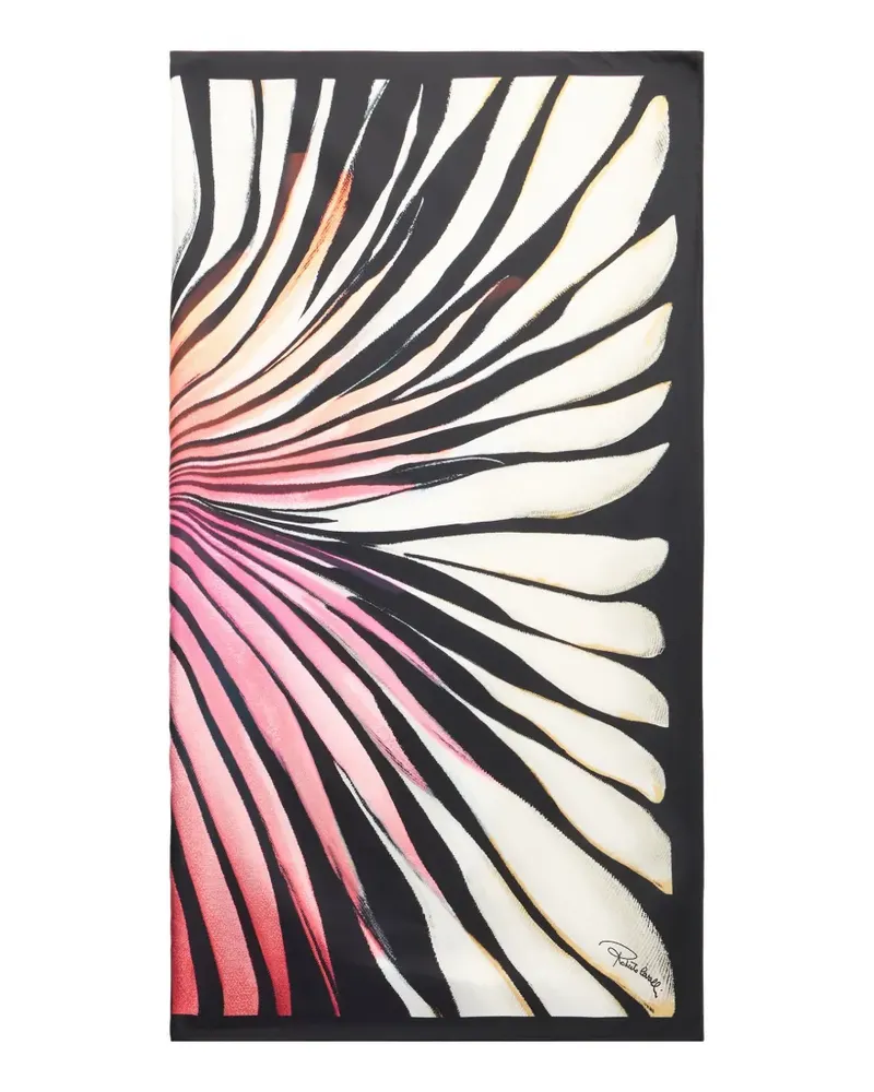 Roberto Cavalli Schal mit Ray of Paradise-Print - Schwarz Schwarz
