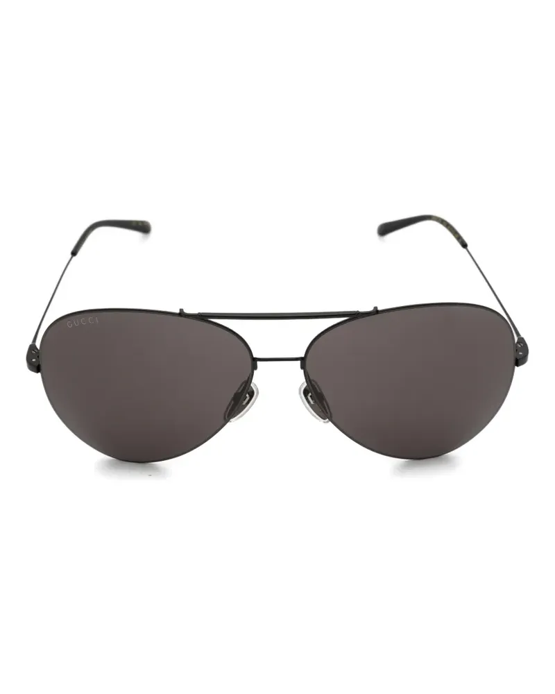 Gucci pilot-frame double-bridge sunglasses - Schwarz Schwarz