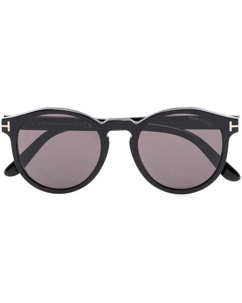 Tom Ford Sonnenbrille mit rundem Gestell - Schwarz Schwarz
