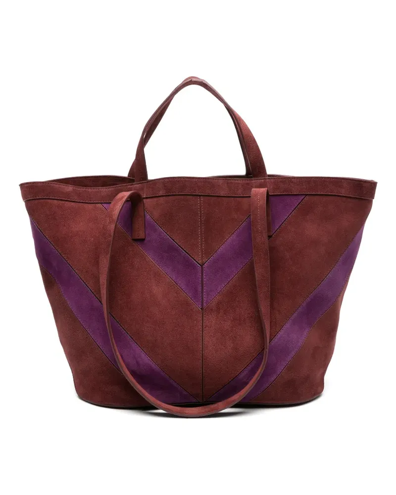 Missoni medium Trapezoid suede calfskin tote bag - Rot Rot