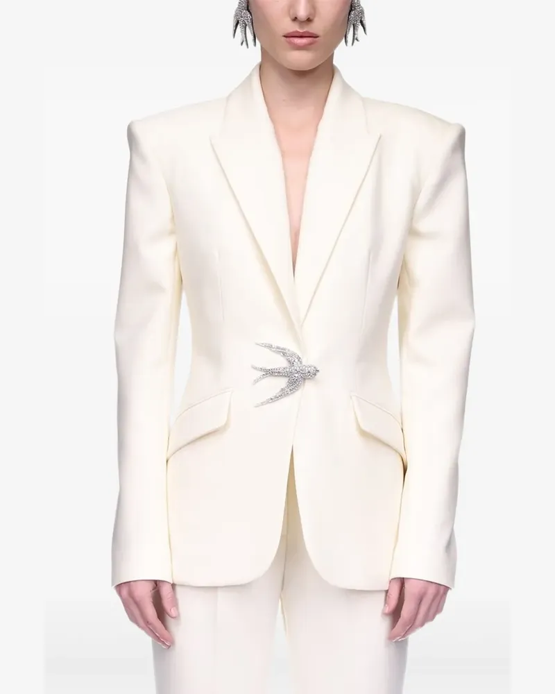 David Koma Blazer mit Vogelverzierung - Nude Nude