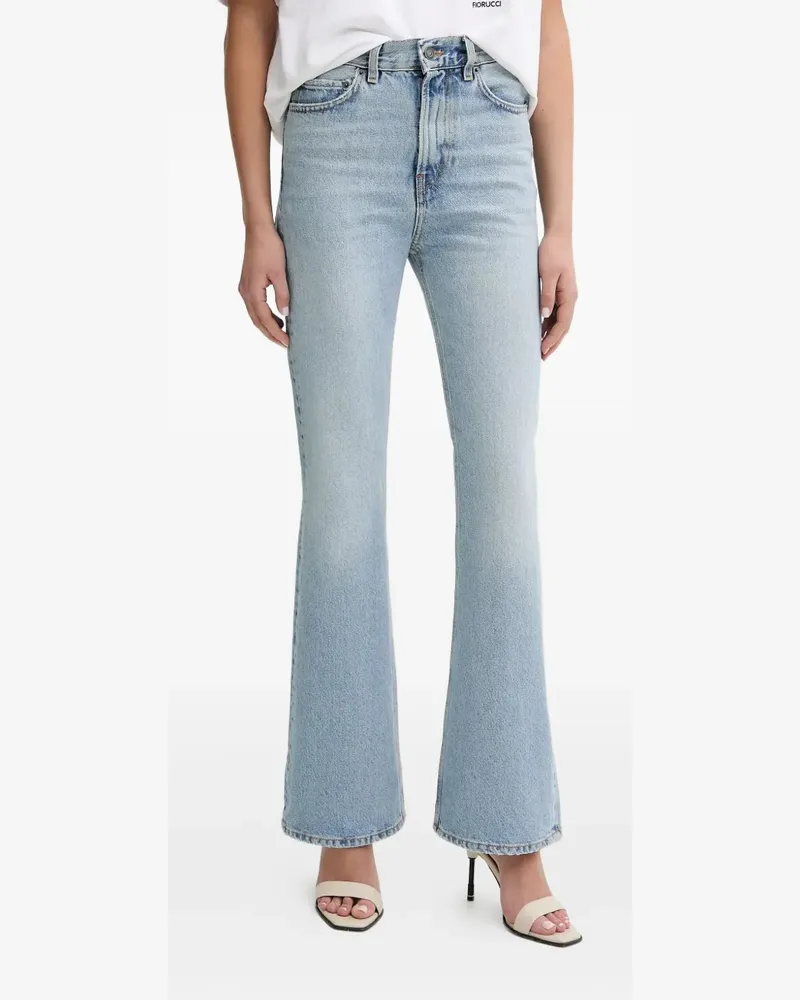 Fiorucci Schlagjeans mit Herzdetail - Blau Blau