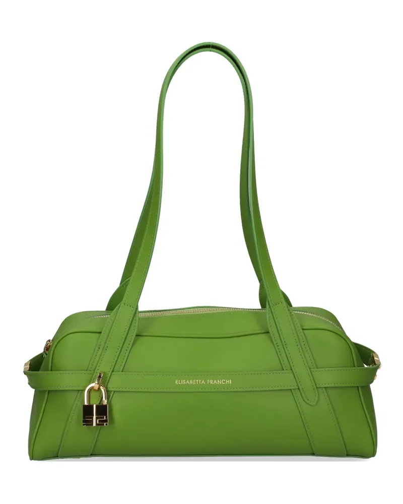 Elisabetta Franchi padlock-detail leather small shoulder bag - Grün Grün
