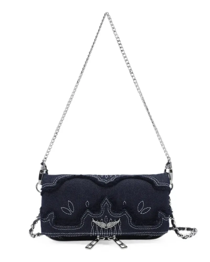 Zadig & Voltaire mini Rock denim shoulder bag - Blau Blau