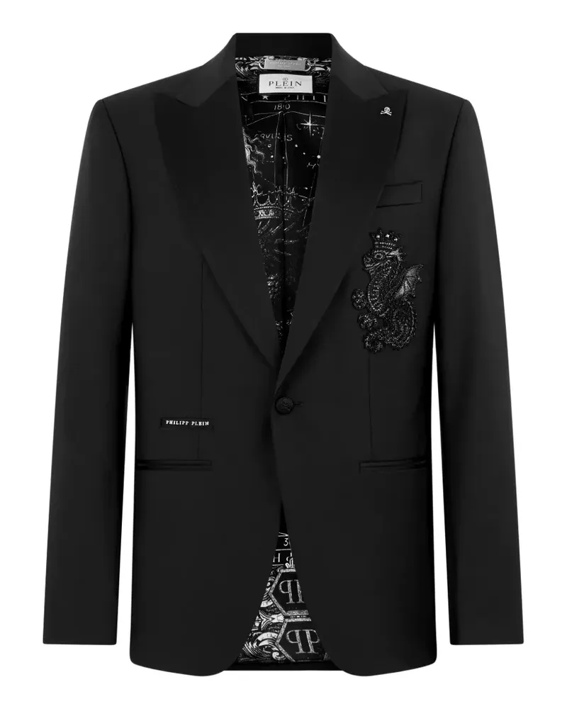 Philipp Plein Dragon Sakko mit Perlen - Schwarz Schwarz