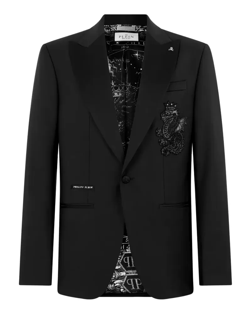Philipp Plein Dragon Sakko mit Perlen - Schwarz Schwarz
