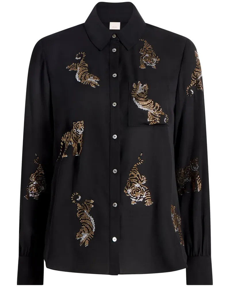 Cinq à Sept Blanche Bluse - Schwarz Schwarz