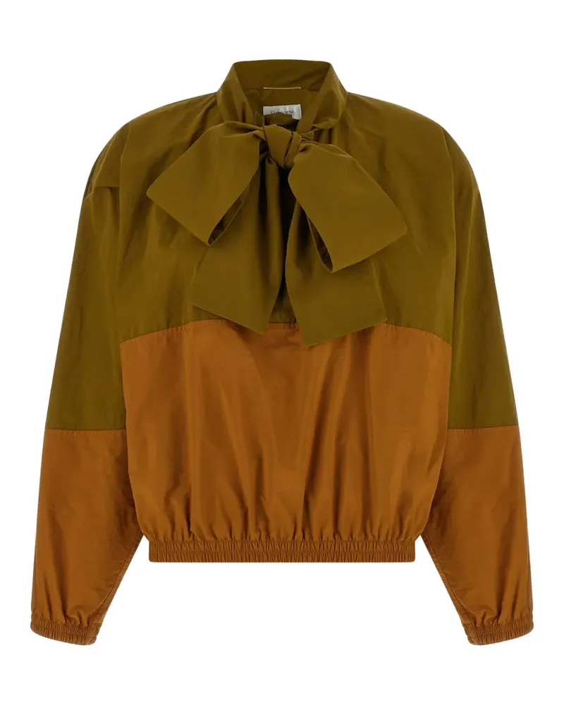 Saint Laurent Windbreaker in Colour-Block-Optik - Grün Grün