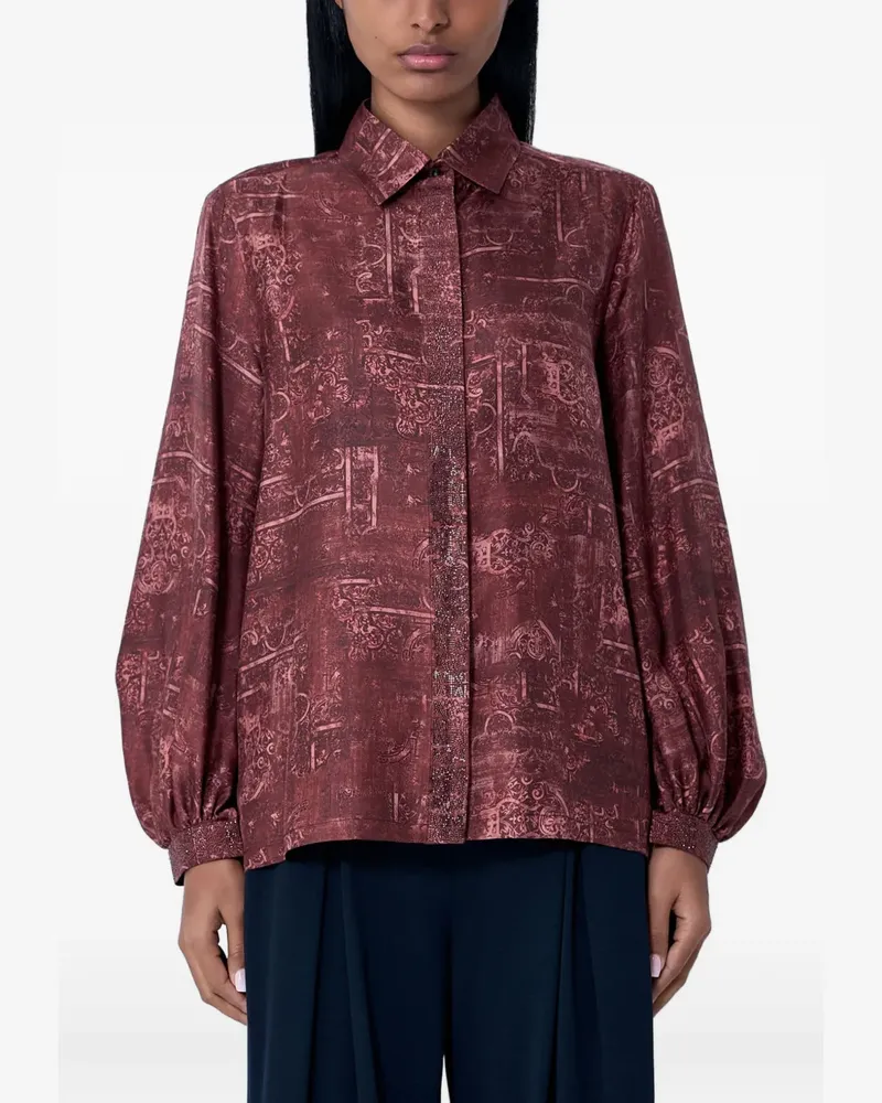 Max Mara printed silk shirt - Rot Rot