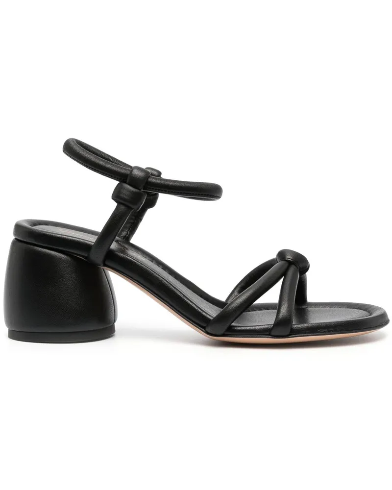 Gianvito Rossi Pantoletten mit Knoten - Schwarz Schwarz