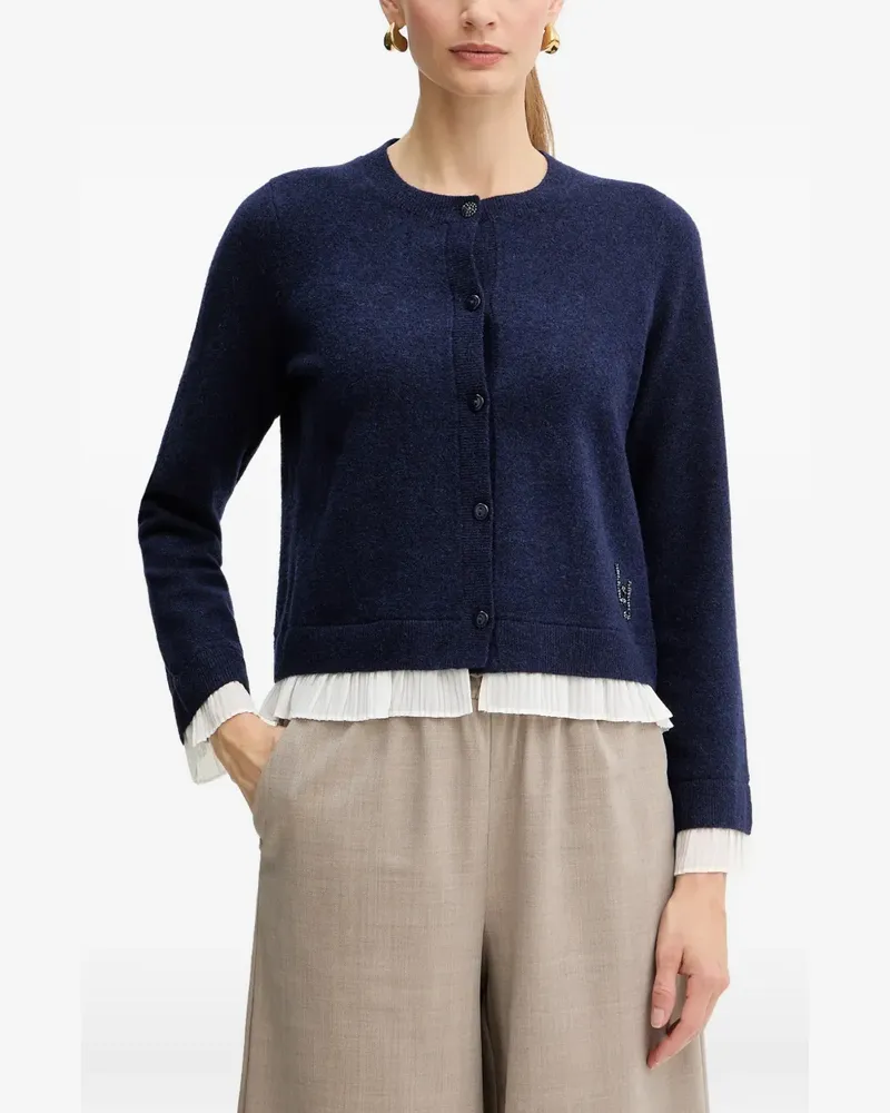 Liu Jo Cardigan mit Rüschen - Blau Blau