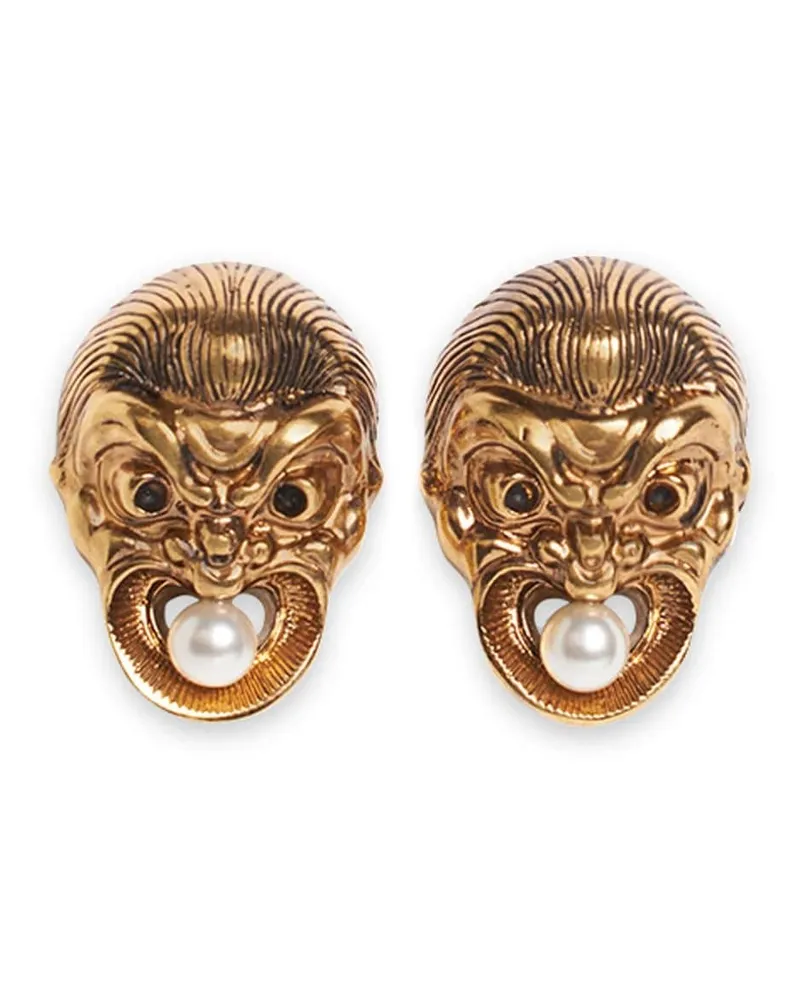 Etro Masks Perlenohrringe - Gold Gold