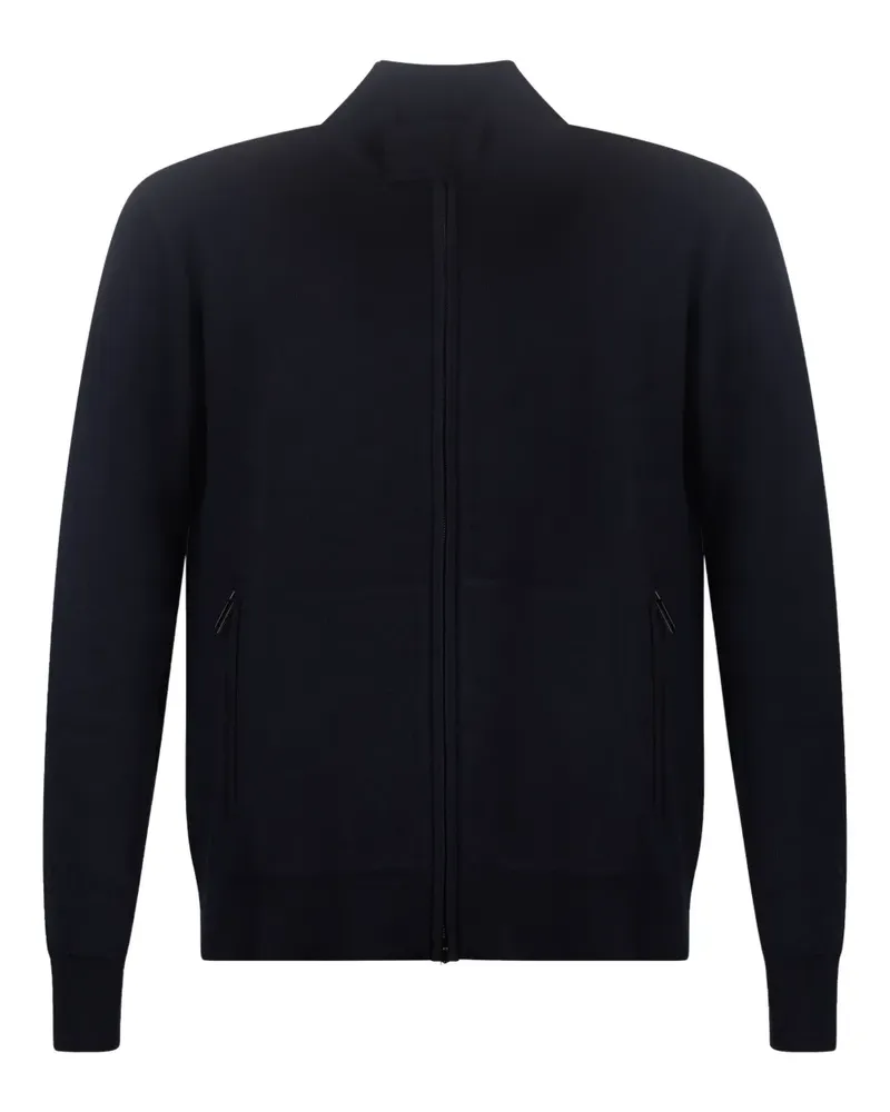 Paolo Pecora Milano Pullover mit Reißverschluss - Blau Blau
