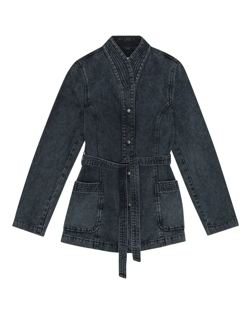 REMAIN Jeansjacke mit Gürteltasche - Blau Blau