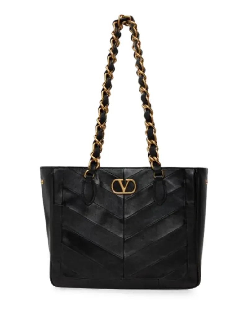 Valentino Garavani small La Seine leather tote bag - Schwarz Schwarz