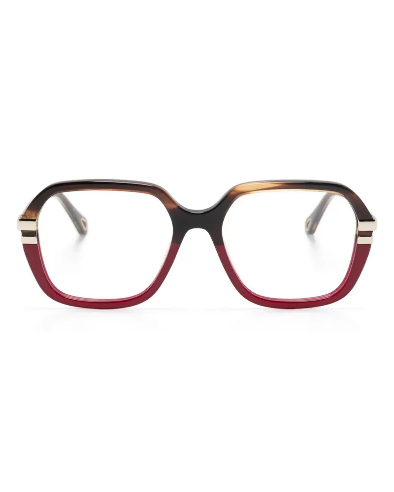 Chloé Brille mit Oversized-Gestell - Braun Braun