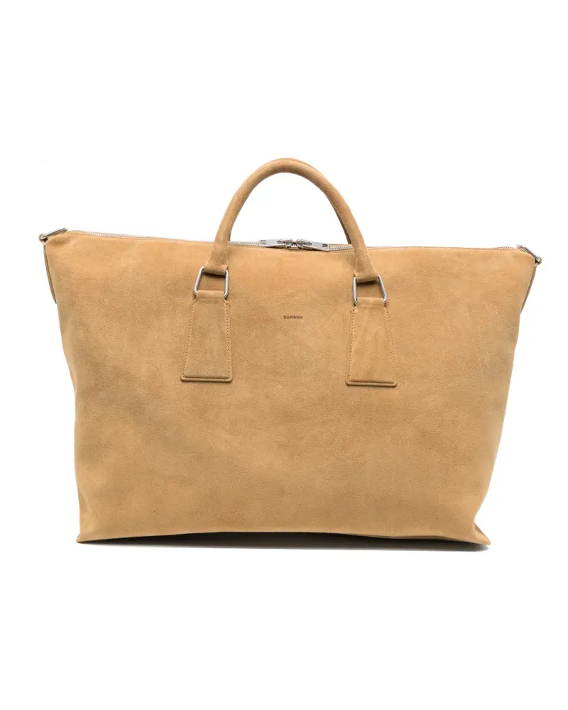 Sandro Reisetasche aus Wildleder mit Reißverschluss - Braun Braun