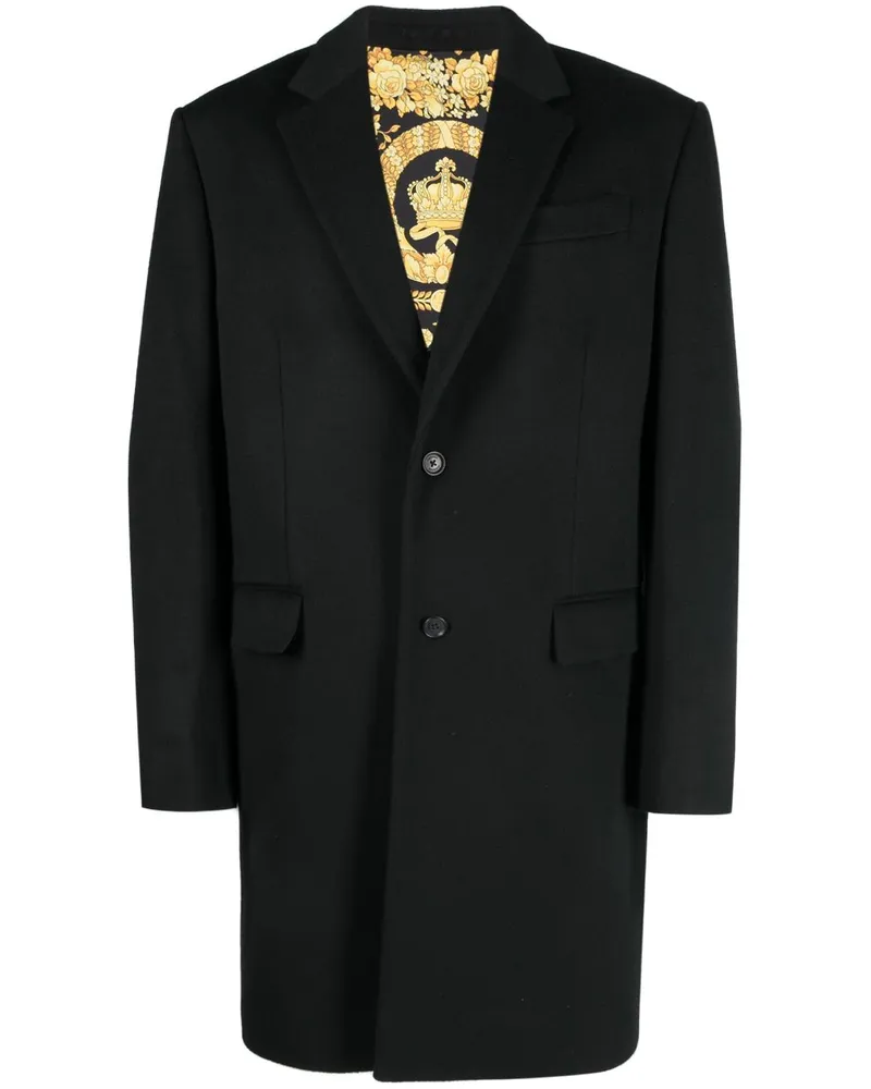 Versace Barocco single-breasted coat Schwarz