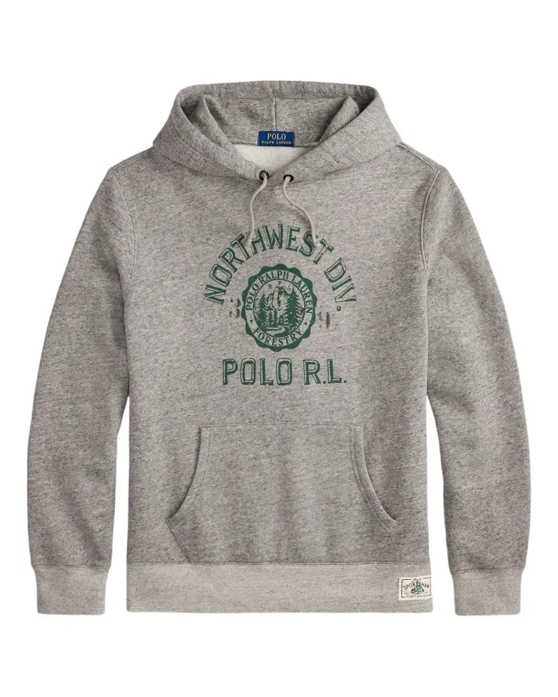 Ralph Lauren Hoodie mit grafischem Print - Grau Grau
