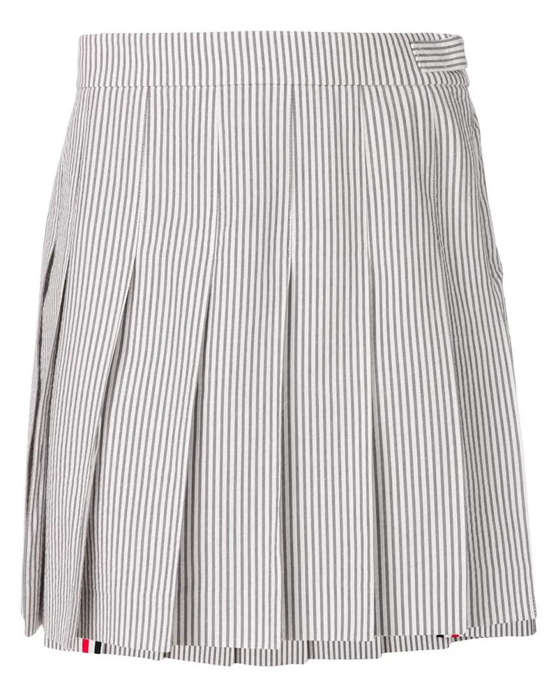 Thom Browne Minirock aus Seersucker - Grau Grau