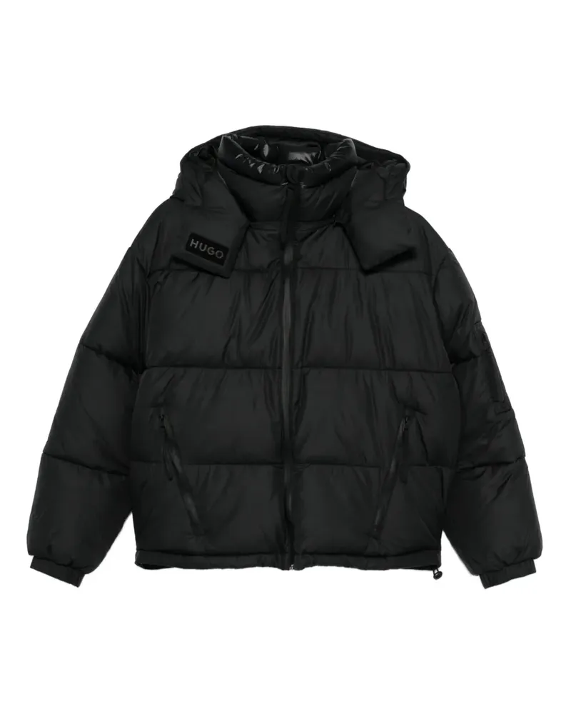 HUGO BOSS Gefütterte Jacke mit abnehmbarer Kapuze - Schwarz Schwarz
