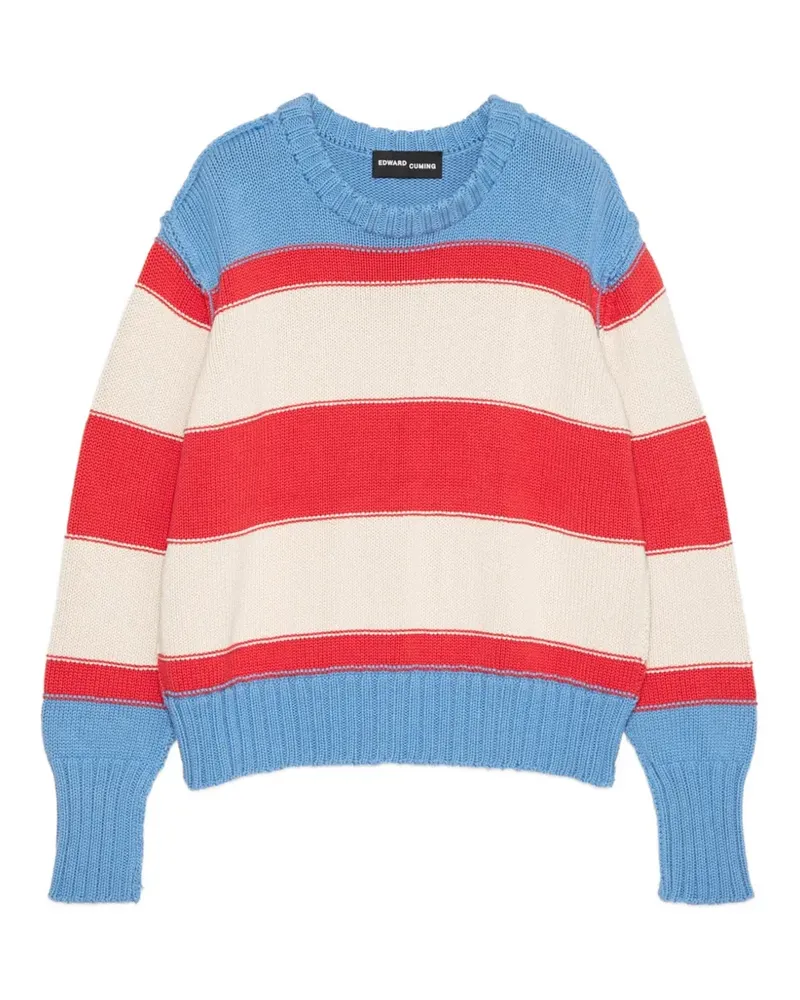 Edward Cuming Missed Connection striped-pattern sweater - Blau Blau