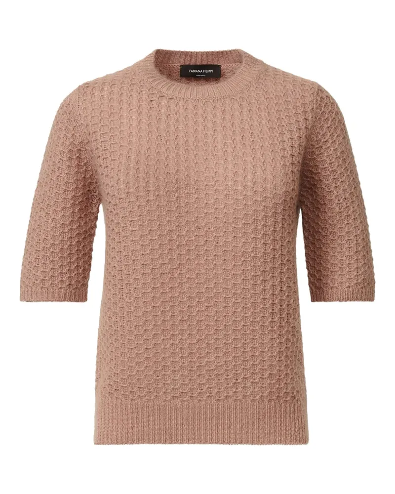 Fabiana Filippi Gestricktes T-Shirt - Rosa Rosa