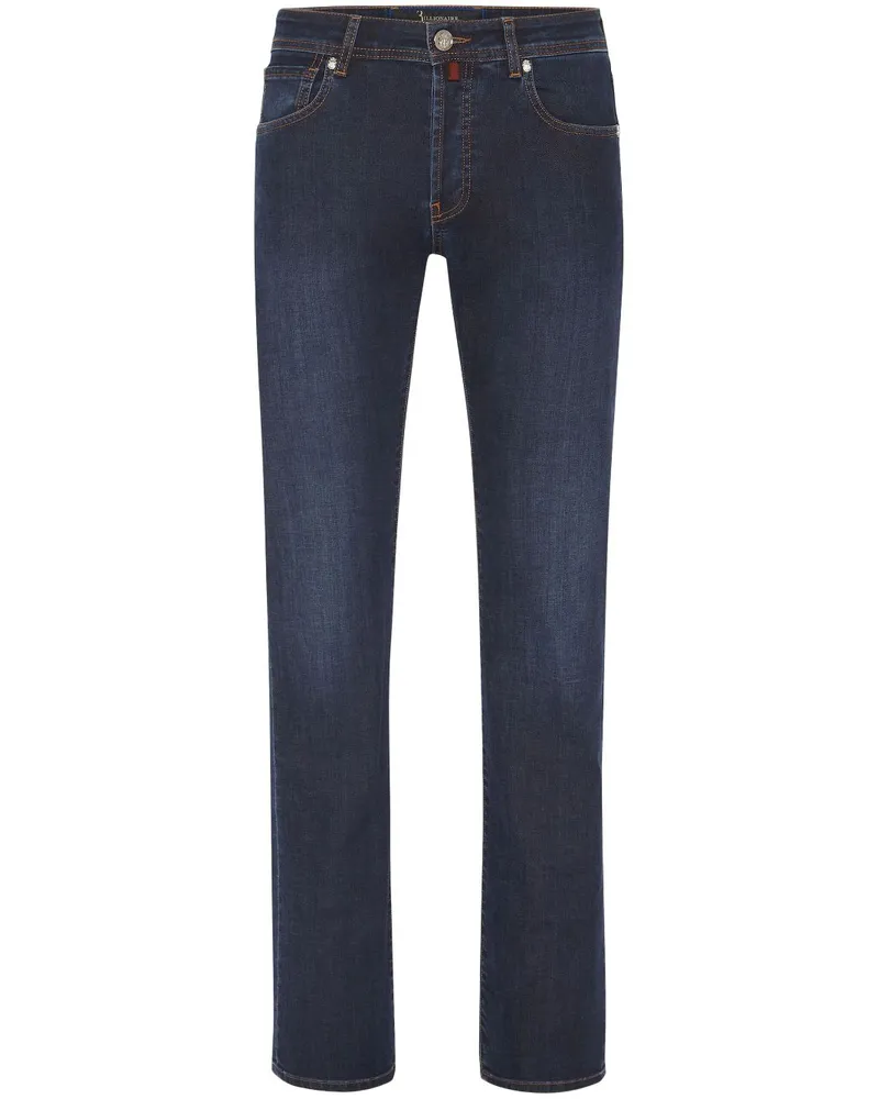 Billionaire Straight-Leg-Jeans mit Logo Blau